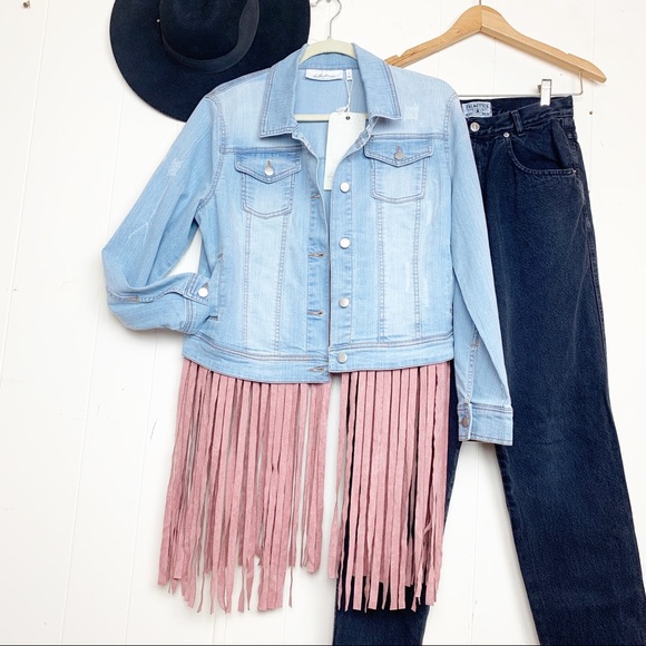 Hillary Scott Jackets & Blazers - La Bellum | Hilary Scott distressed jean jacket